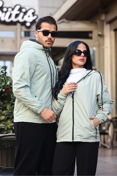 ÖNDER MODA Ανδρικό αδιάβροχο και αντιανεμικό αδιάβροχο με επένδυση με κουκούλα και τσέπες