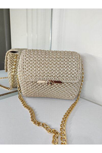 Altınergiyim MAKROME İPTEN YAPILMIŞ ÖRGÜ ÇANTA