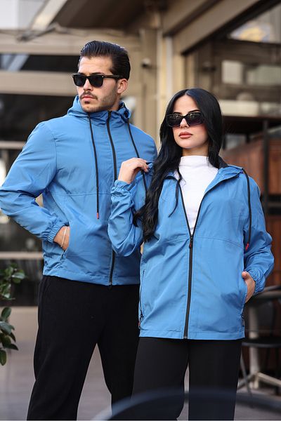 ÖNDER MODA Ανδρικό αδιάβροχο και αντιανεμικό αδιάβροχο με επένδυση με κουκούλα και τσέπες