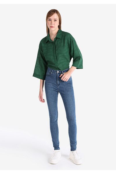 Colin's 760 Dıana Skinny Fit Pantaloni de damă cu talie înaltă, cu picioare înguste, albaștri