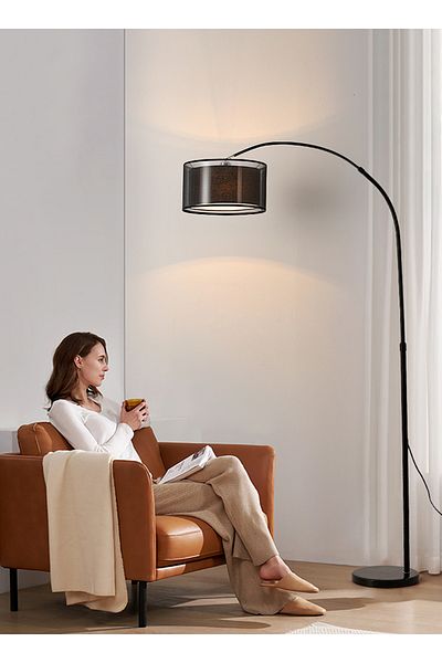 sharpdo Light Luxury Marble Base Floor Lamp with 3-Color Dimming Bulb 12W