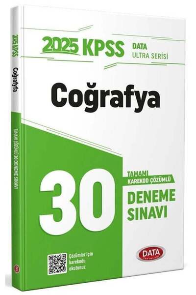 Data Yayınları Data 2025 KPSS Coğrafya Ultra 30 Deneme Çözümlü Data Yayınları