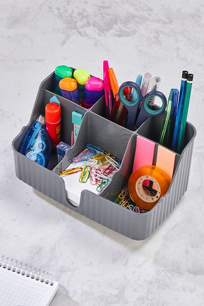 VİP LİFE HOME Line 6' Compartment Multi-Purpose Desk Top Organizer Pen Holder - Jewelry - Makeup Organizer