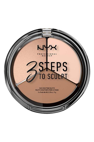 NYX Professional Makeup 3 Steps to Sculpt, Face Sculpting Contour Palette - Fair