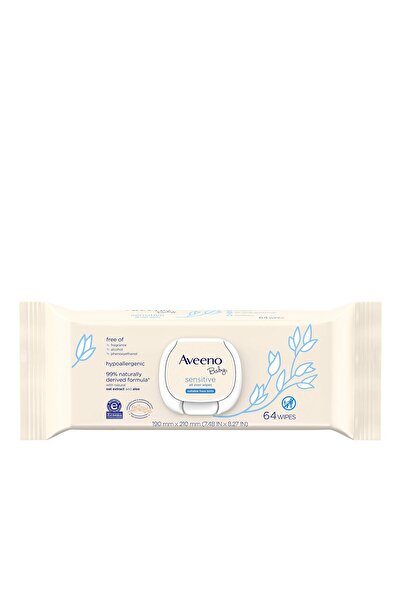 AVEENO مناديل تنظيف شاملة للأطفال، خالية من البارابين والعطور، 64 منديلًا