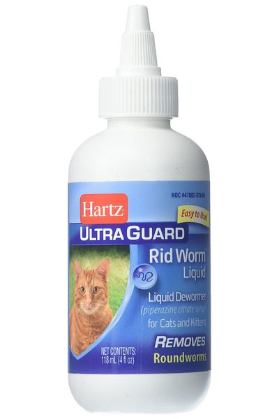 Hartz UltraGuard Rid Worm Liquid for Cats, 4 oz (Pack of 1)
