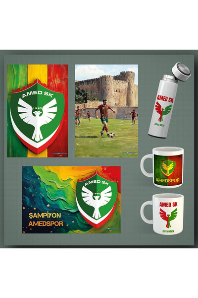 ZERYA İsme Özel Amedspor Taraftar Seti - Amed Spor Posteri - Termosu - Kupası...