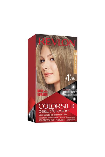 Revlon Colorsilk Ammonia-free Haircolor (#60 Dark Ash Blonde), Pack of 12