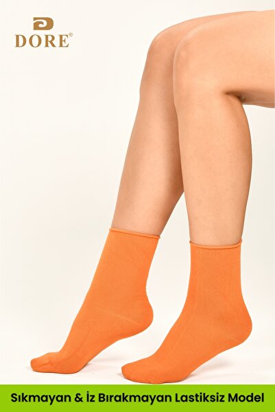 Dore Original Women's 2 Pairs Premium Natural Bamboo Soft Ultra Comfort Model Elasticless Seamless Socket Socks