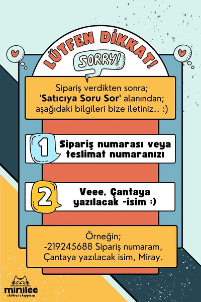 Minilee [İSTEDİĞİNİZ İSMİ NAKIŞLA YAZIYORUZ] - Sevimli Tavşanlar 0-8 Yaş - Kreş, Anaokulu Çocuk Sırt Çantası
