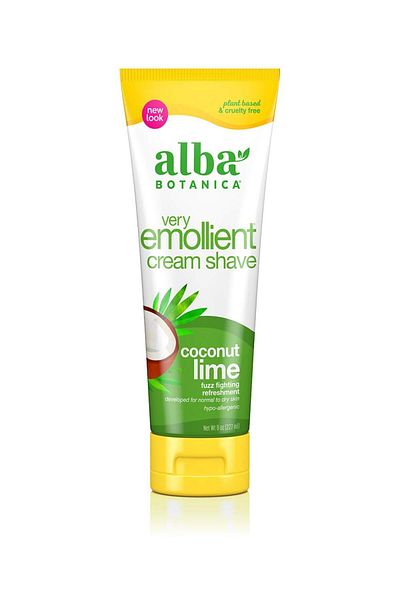 Alba Botanica Very Emollient Cream Shave, Coconut Lime, 8 Oz