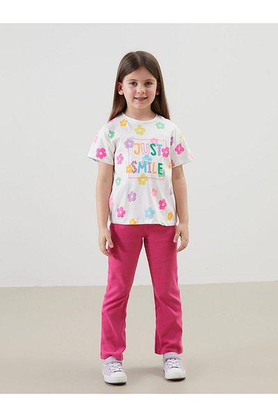 LC Waikiki Lcw Baby Crew Neck Floral Girl's T-Shirt