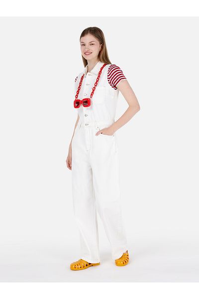 Colin's Pantaloni albi de jeans pentru femei Regular Fit