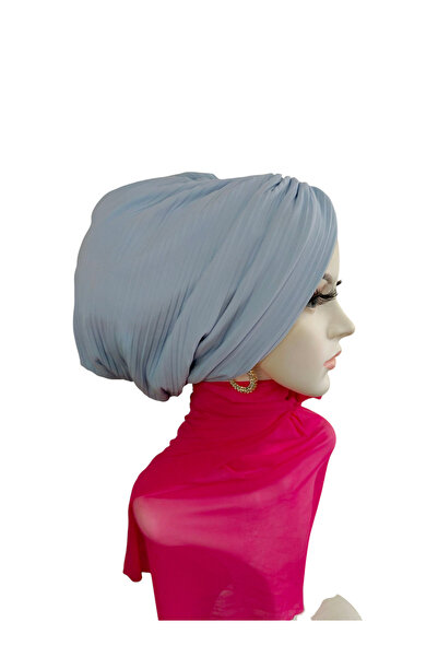 Balbaytesettur غطاء رأس من التول الأزرق الفاتح بدون حشوة