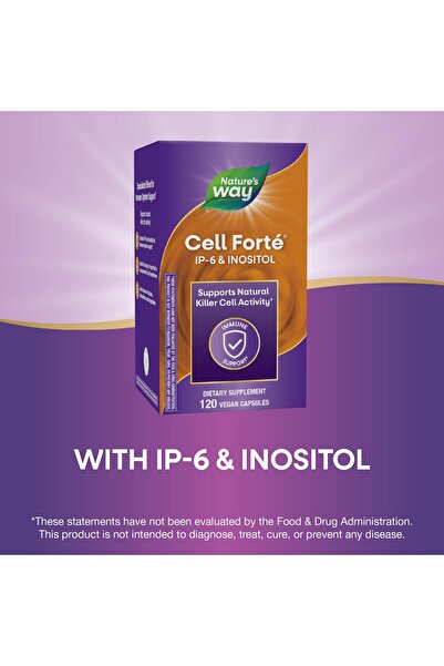 Nature's Way Cell Forté IP-6 & Inositol, Supports Immune & NK Cell Activity*, Vegan, 120 Capsules