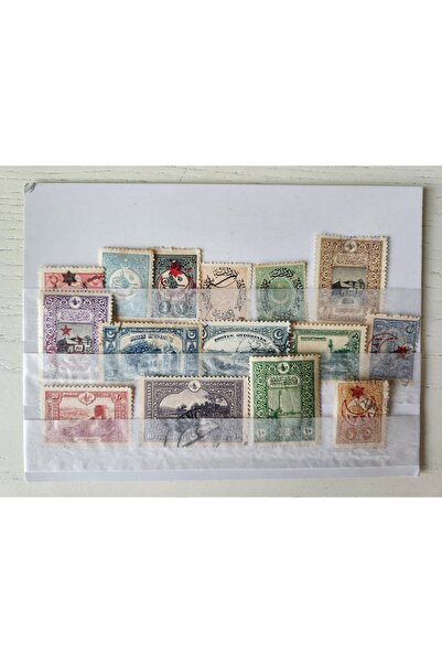 Edi Antik Nadir 15 Adet Osmanlı Pulları Koleksiyonu.; Tamamı dönemine ait