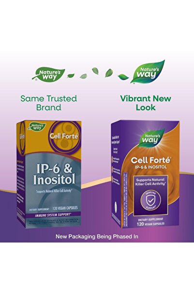 Nature's Way Cell Forté IP-6 & Inositol, Supports Immune & NK Cell Activity*, Vegan, 120 Capsules