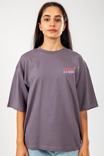 Coredra Жіноча футболка Oversize - Фума