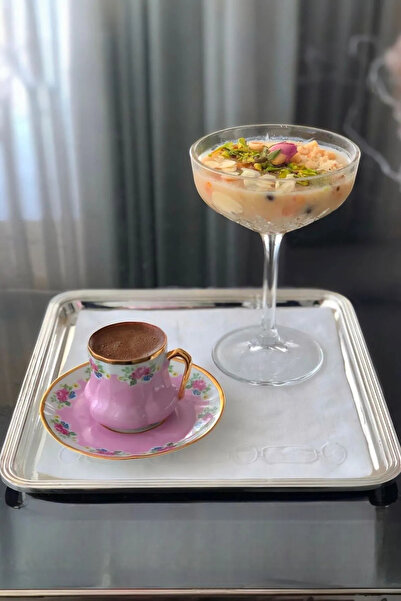 Genel Markalar 6'lı Lüx Kare Paslanmaz Çelik Gümüş Renk 21x21cm Kahve Servis Sunum Tepsisi & Tabağı Süper Home