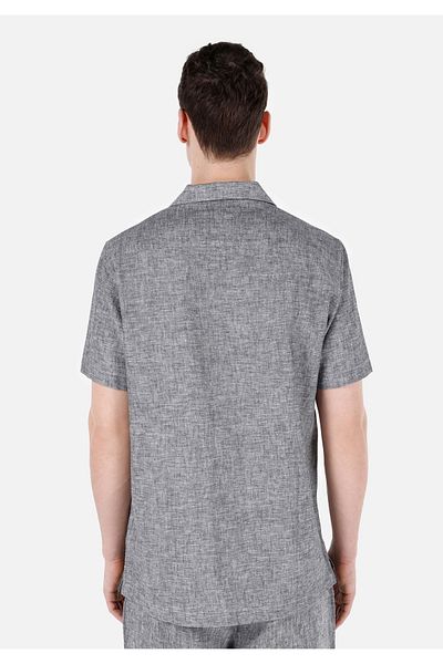 Colin's Comfort Fit Shirt Neck Plain Men's Gray Short Sleeve Shirt