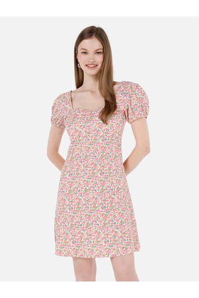 Colin's Slim Fit Women's Pink Short Sleeve Dress