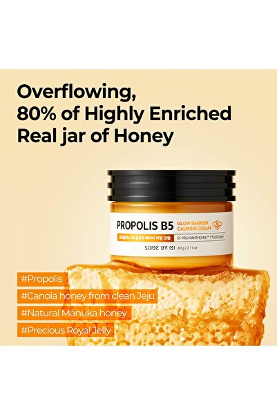 Some By Mi Propolis B5 Glow Barrier Calming Cream - 2.02Oz, 60ml - Korean Skincare