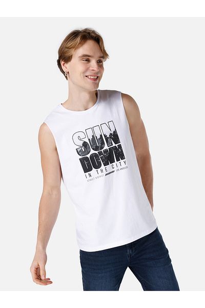 Colin's Regular Fit Men's White Tank Top