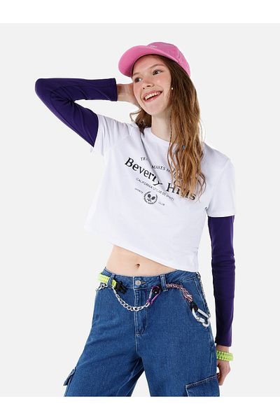 Colin's Tricou alb cu mânecă scurtă pentru damă - Cl 1068576