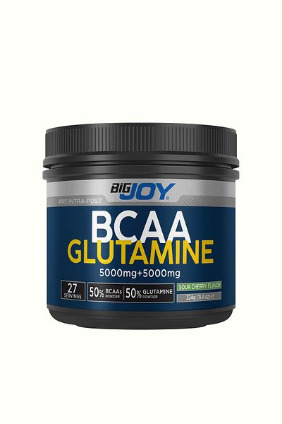 Bigjoy Sports Bcaa Glutamine Cherry 324Gr 27 Servings Bcaa Glutamine Amino Acid