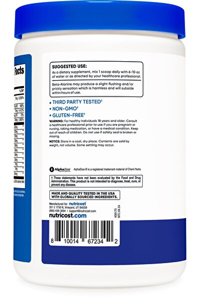 Nutricost Stim-Free Pre-Workout, 30 Servings - Blue Raspberry, Caffeine-Free, Non-GMO, Gluten-Free