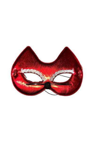 Niyet Kırmızı Kedi Göz Maskesi - Kostüm Partileri , Maskeli Balo Aksesuar, Yı...