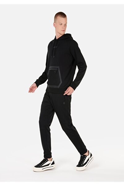 Colin's Regular Fit Orta Bel Düz Erkek Siyah Eşofman Altı