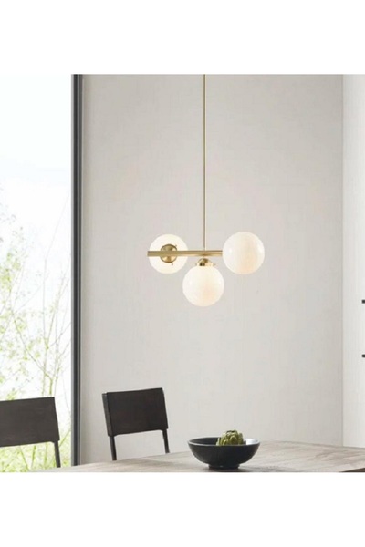 habek avize modern spor  üçlü sarkıt salon avize kaplama