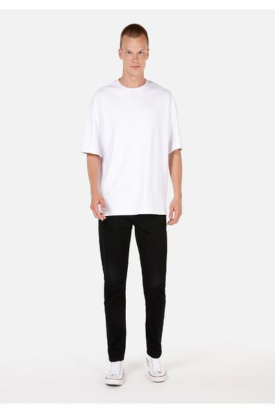 Colin's 067 Jack Regular Fit Mid Waist Shrinkable Leg Men's Black Jean Trousers