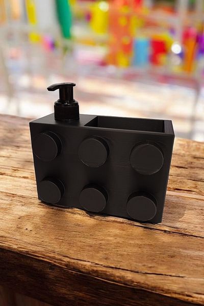 Maflen Πολύχρωμο Brick Block Special Design Σετ σαπουνιού και Organizer Μαύρο