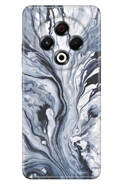 TECNO Spark 30 KL6 Kılıf Kamera Koruma Silikon Baskılı Lüks Mermer