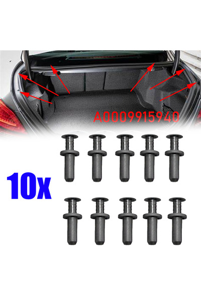 Choice 10 قطع بطانة باب صندوق السيارة، غطاء السجاد، لوحة التشذيب، مشبك لمرسيد...