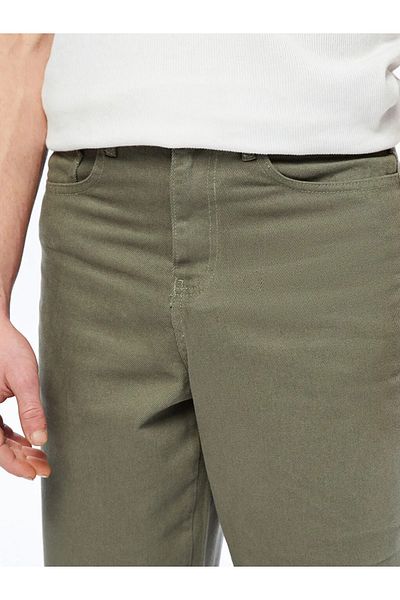 LC Waikiki Ανδρικό παντελόνι XSIDE Khaki Άνετο Μοντέλο Gabardine
