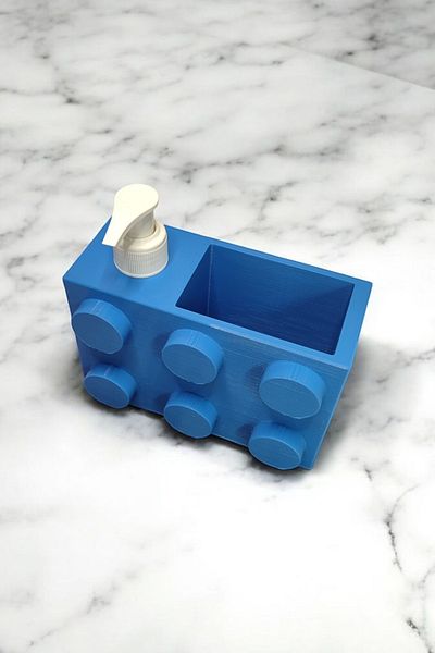 Maflen Πολύχρωμο Brick Block Special Design Σετ σαπουνιού και Organizer Μπλε