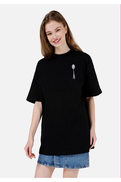 Colin's Tricou negru UNISEX Lilseb Slogan