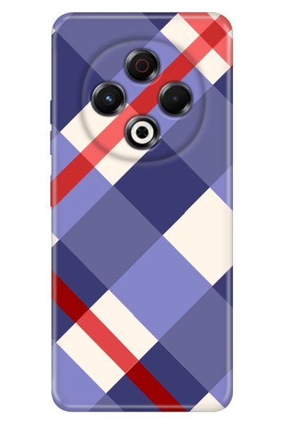 TECNO Spark 30 Kl6 Case Byy-78 Patterned Tpu Silicone Blue Plaid