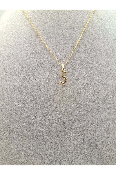 Han Ticarethane Gold Color Letter S Necklace