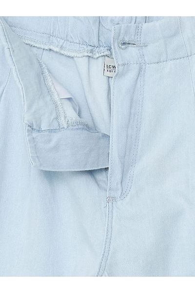 LC Waikiki Pantaloni de jeans pentru fete LCW Kids Indigo cu talie elastică reglabilă