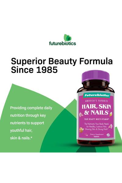 Futurebiotics Hair, Skin, & Nails Beauty Multivitamin, 135 Tablets