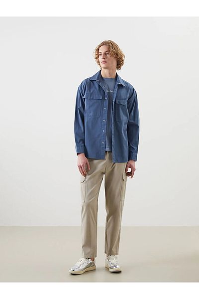 LC Waikiki Ανδρικό παντελόνι XSIDE Beige Standard Fit Gabardine