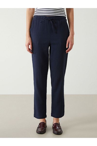 LC Waikiki Pantaloni de damă cu textura cu talie elastică de sezon nou - S5HI94Z8