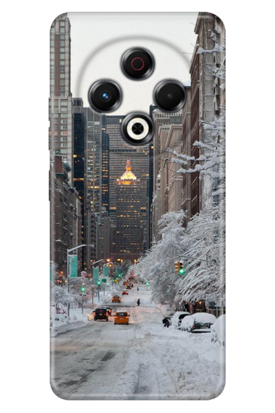 TECNO Spark 30 KL6 Kılıf Kamera Koruma Silikon Baskılı Winter New York