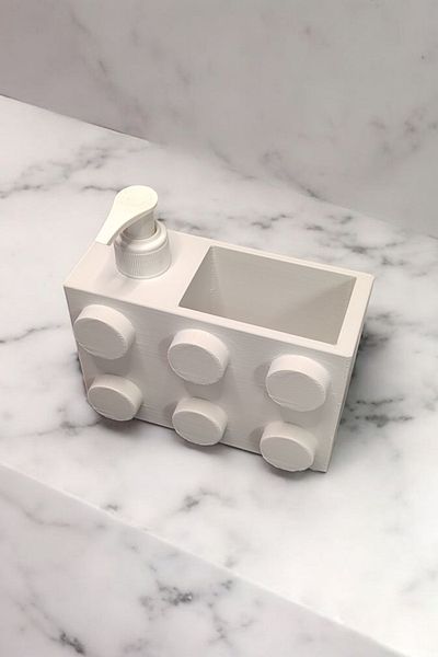 Maflen Πολύχρωμο Brick Block Special Design Σετ σαπουνιού και Organizer Λευκό