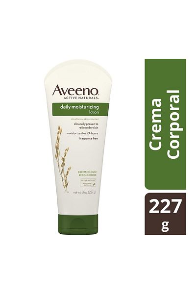 AVEENO Daily Moisturizing Body Lotion with Prebiotic Oat, Nourishes Dry Skin, Fragrance-Free, 8 oz