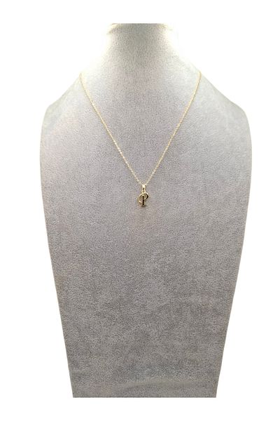Han Ticarethane Gold Color Letter P Necklace